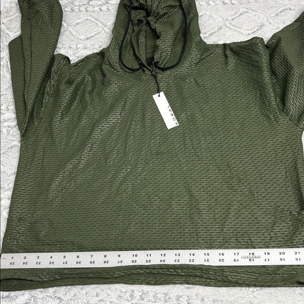 Koral Friley Shiny Netz Sweatshirt hoodie in Juniper Green medium - Picture 9 of 10